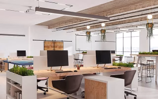 Bürobeleuchtung Konzept und Installation